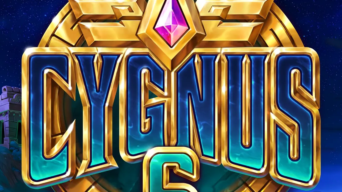 Tampilan visual slot Cygnus 6 dengan tema kosmik dan Inca