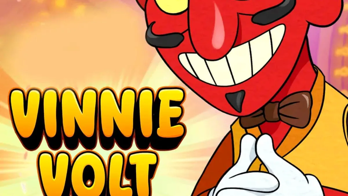 Vinnie Volt: Devil Wilds slot machine interface with cartoon devil theme